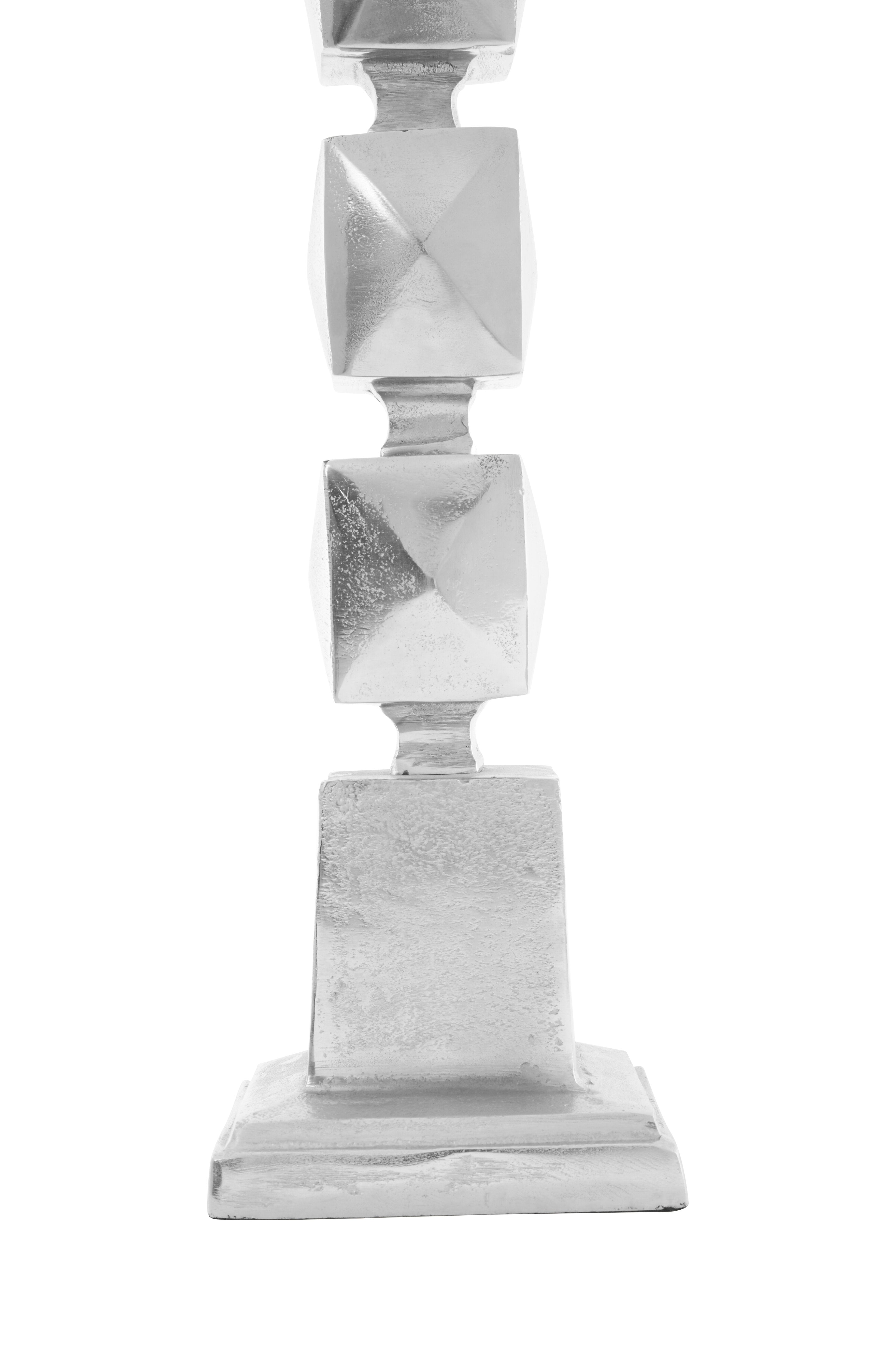 Cesar Silver Faceted Table Lamp