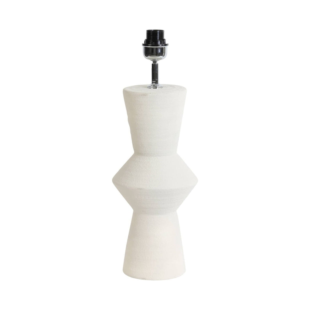 Ayla Cream Ceramic Geometric Table Lamp Base 51cm
