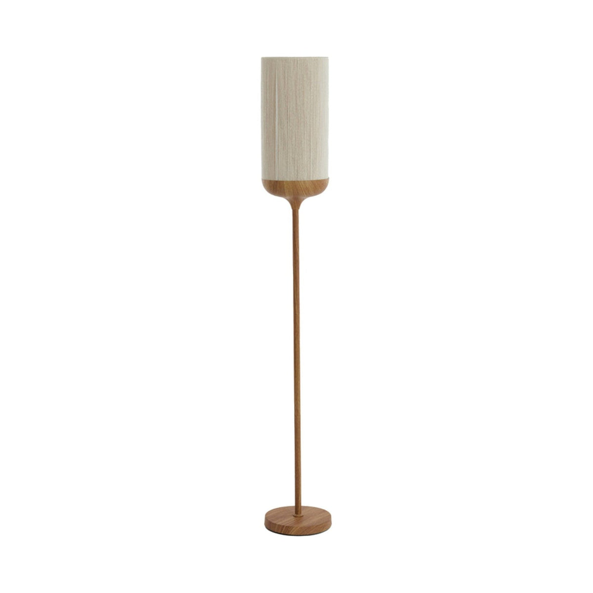 Dania Natural Wood Effect & Cream Rope Floor Lamp