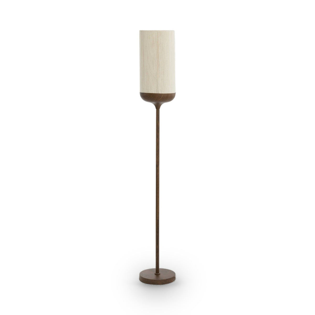 Dania Dark Brown & Cream Rope Floor Lamp