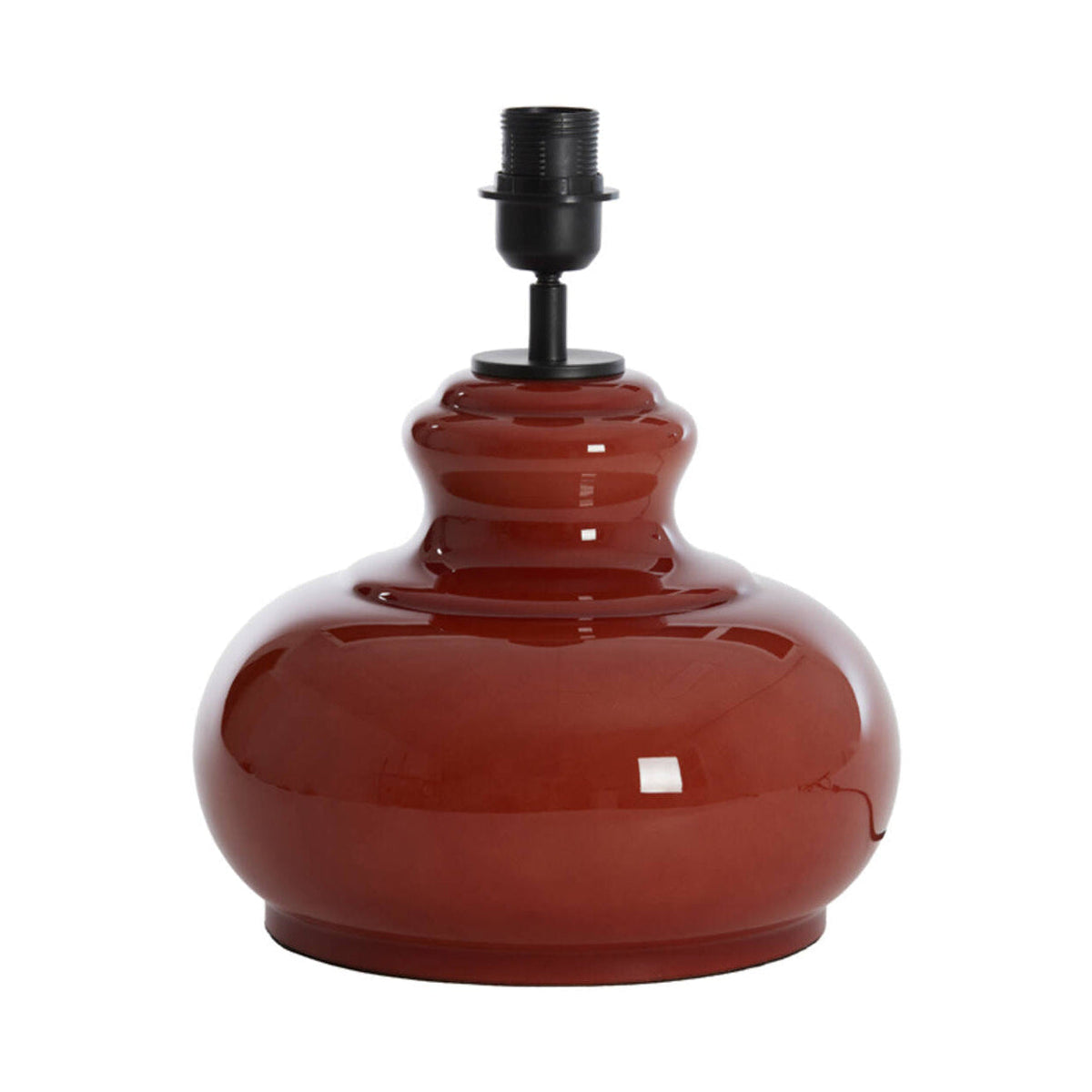 Verde Brown Glass Table Lamp Base 33cm