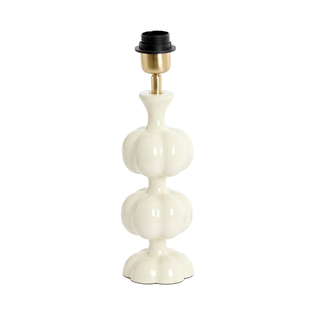 Caldas Gloss Cream Metal Table Lamp Base 29cm