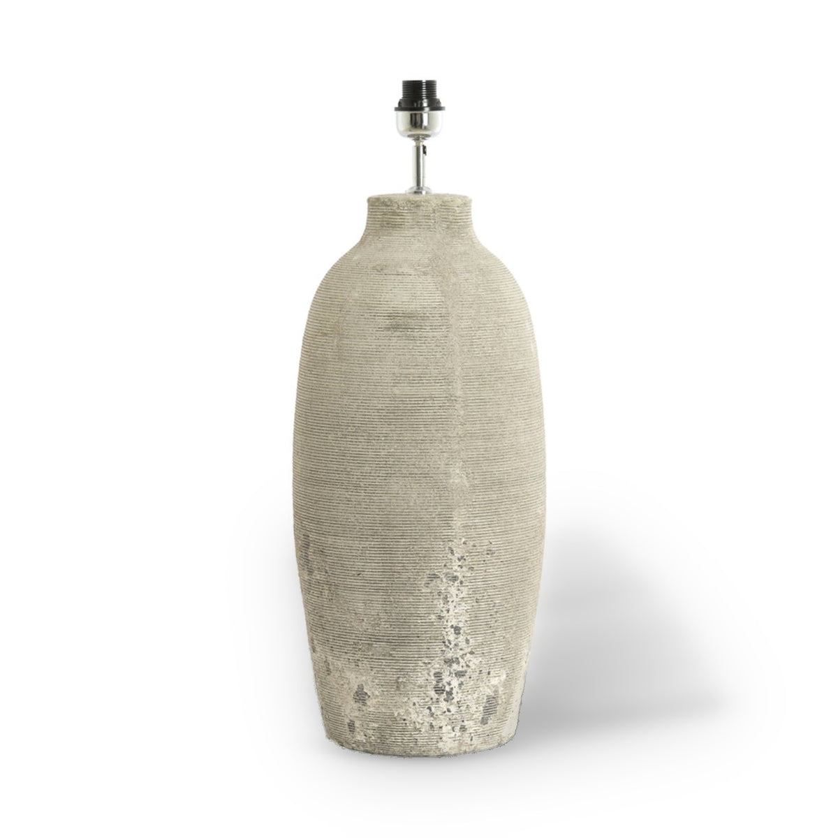 Lucente Textured Grey Ceramic Table Lamp Base