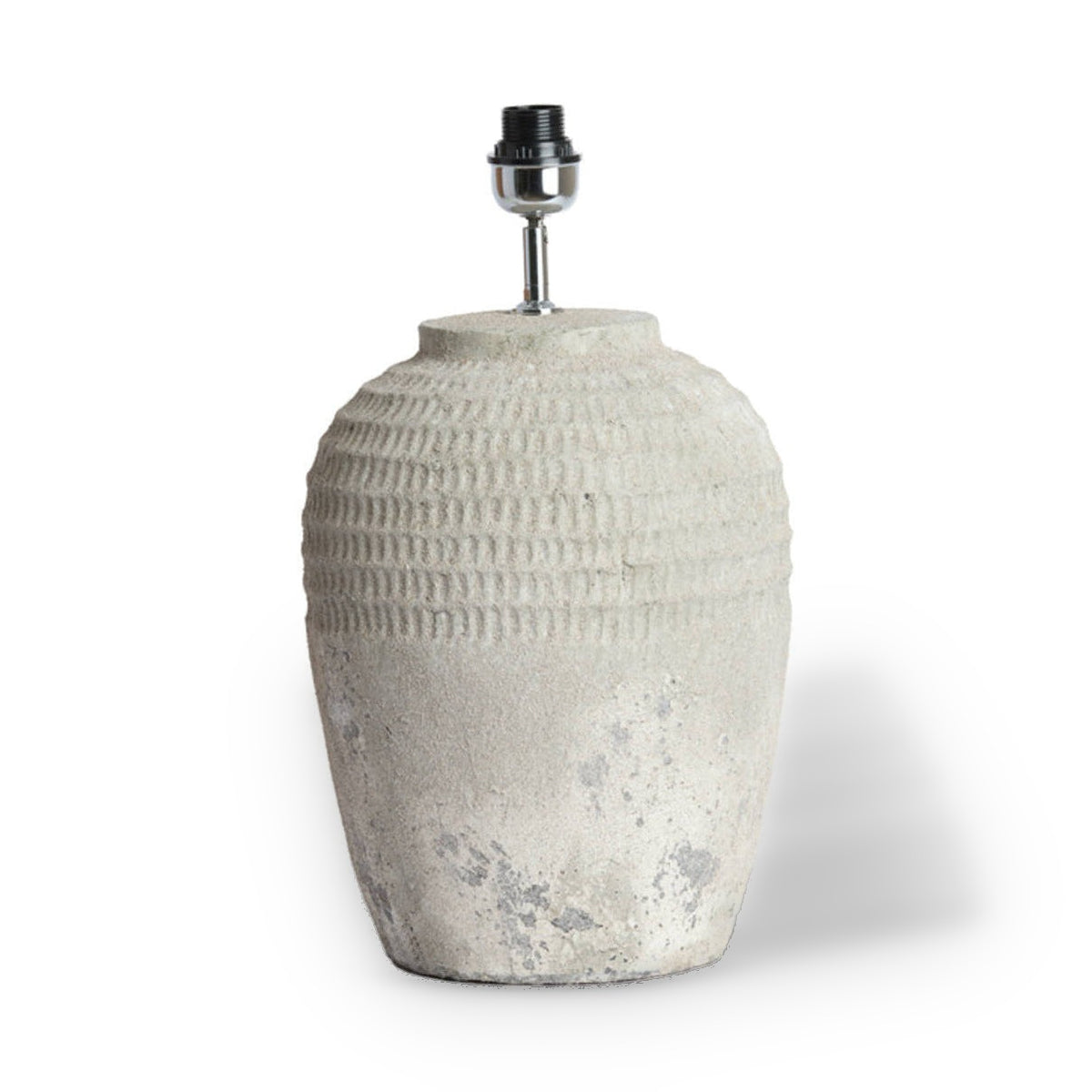 Minora Textured Grey Ceramic Table Lamp Base