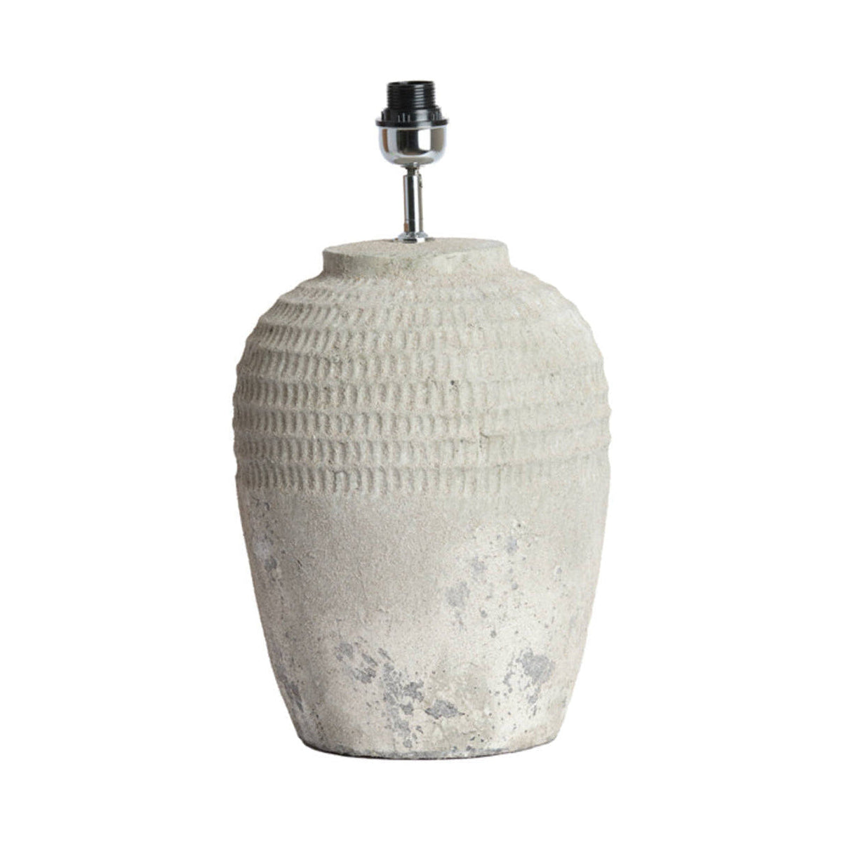 Minora Textured Grey Ceramic Table Lamp Base