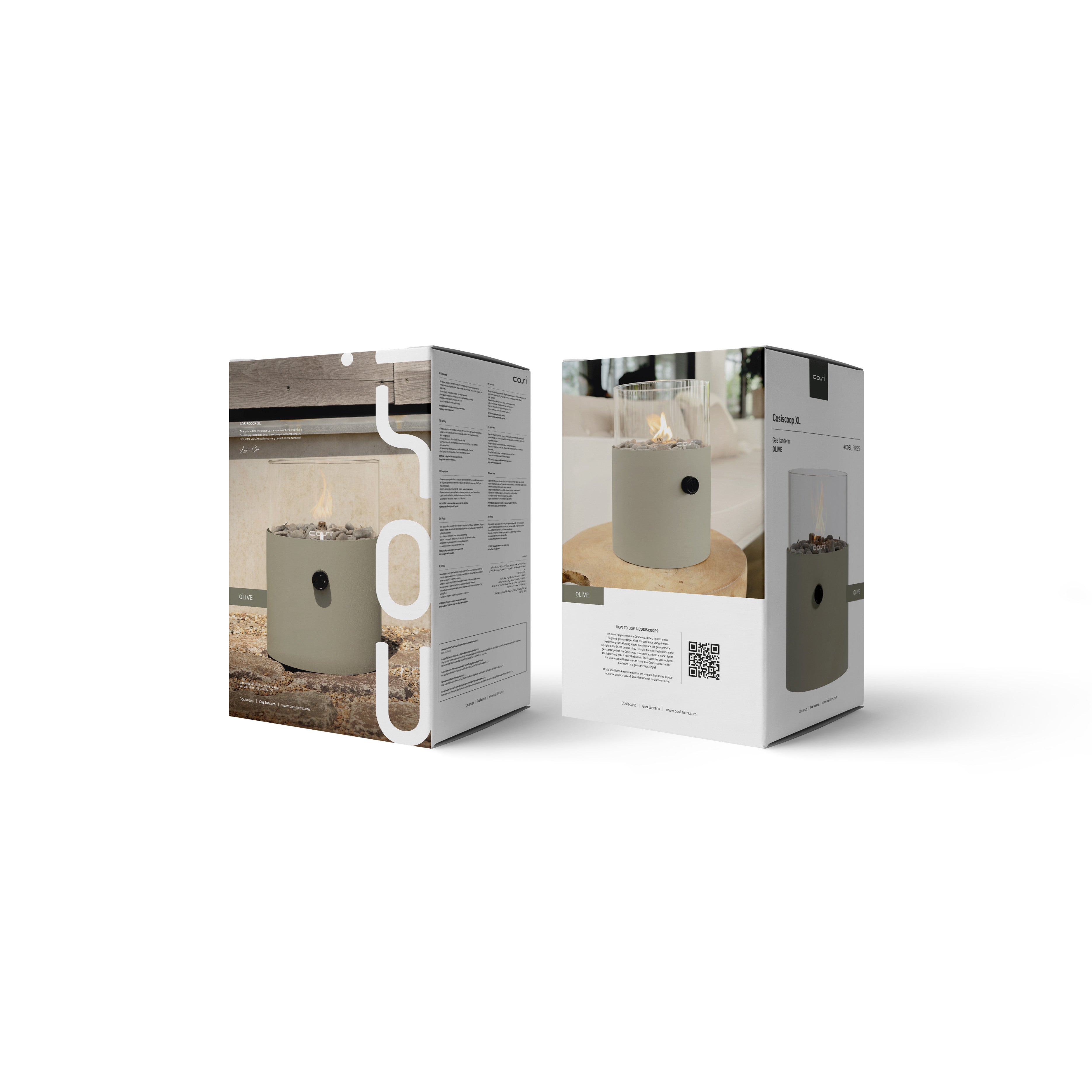 Cosiscoop Olive Green Outdoor Fire Lantern | Large