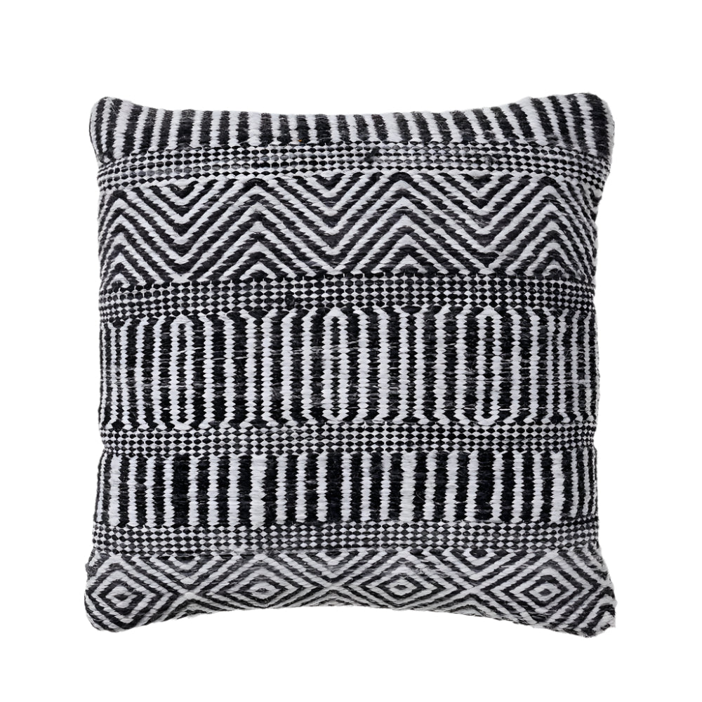 Black & White Inca Design Scatter Cushion Indoor/Outdoor
