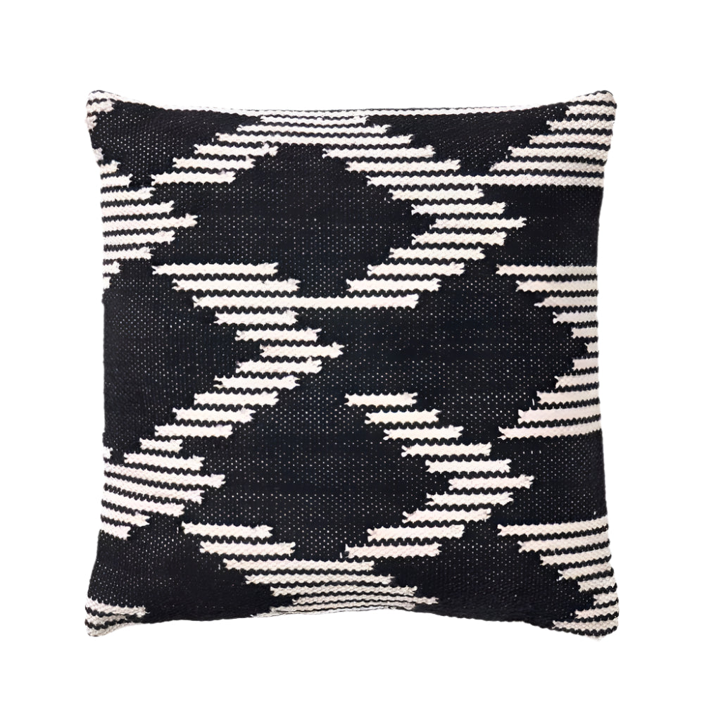 Black & White Chevron Design Scatter Cushion Indoor/Outdoor - CLEARANCE