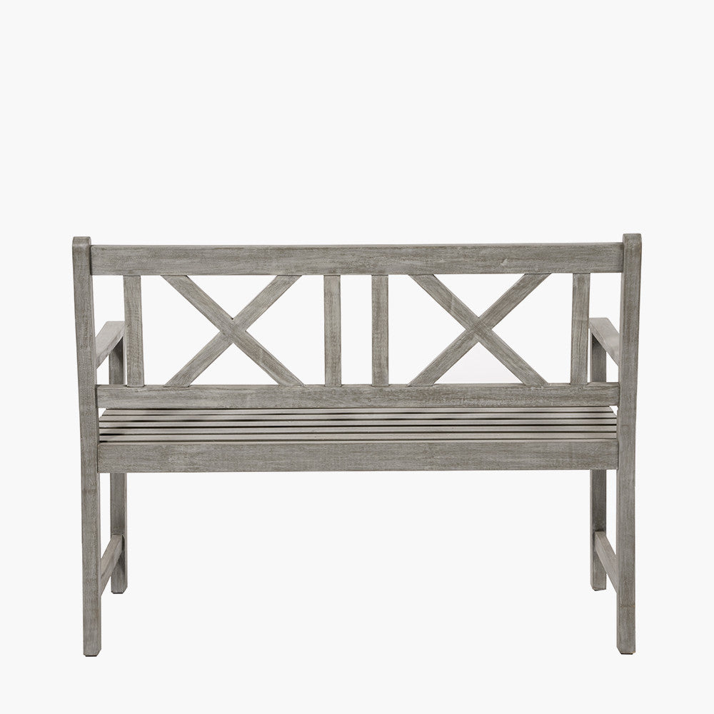 Cambridge Antique Grey Outdoor 2 Seater Bench