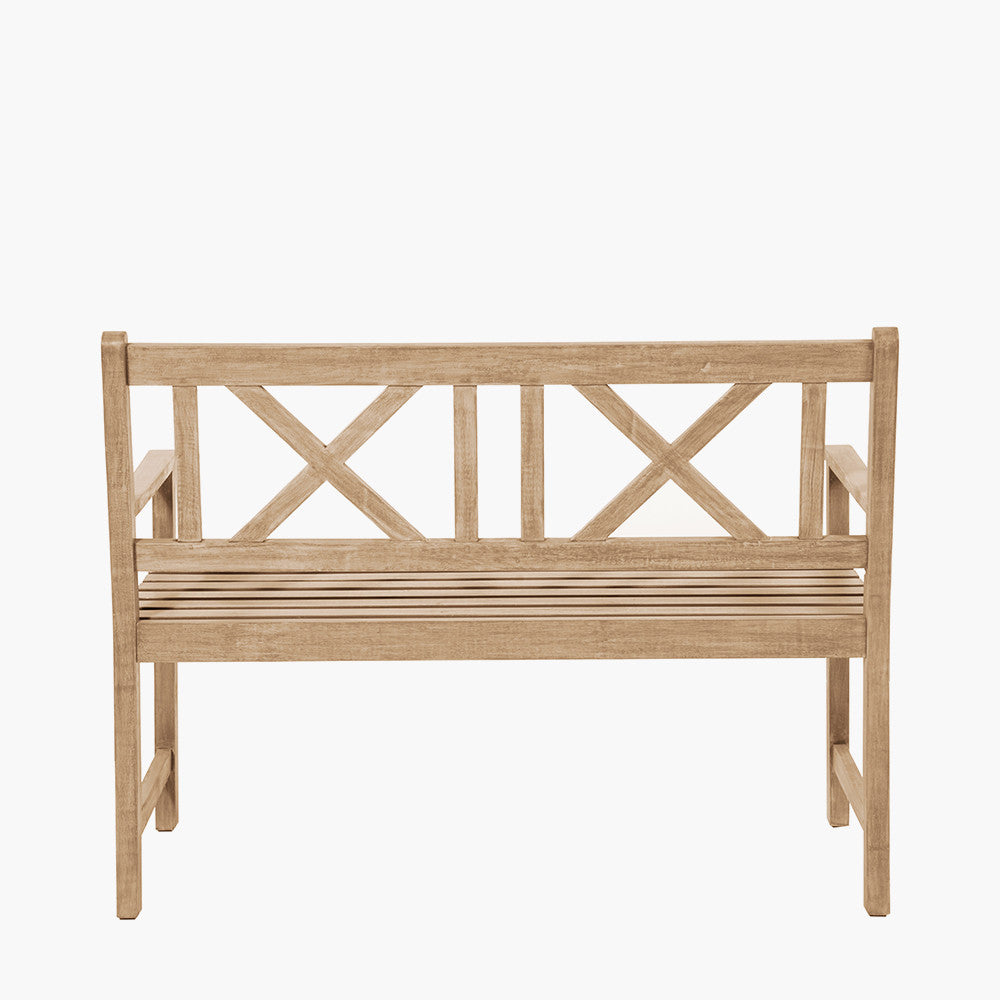 Cambridge Light Teak Outdoor 2 Seater Bench