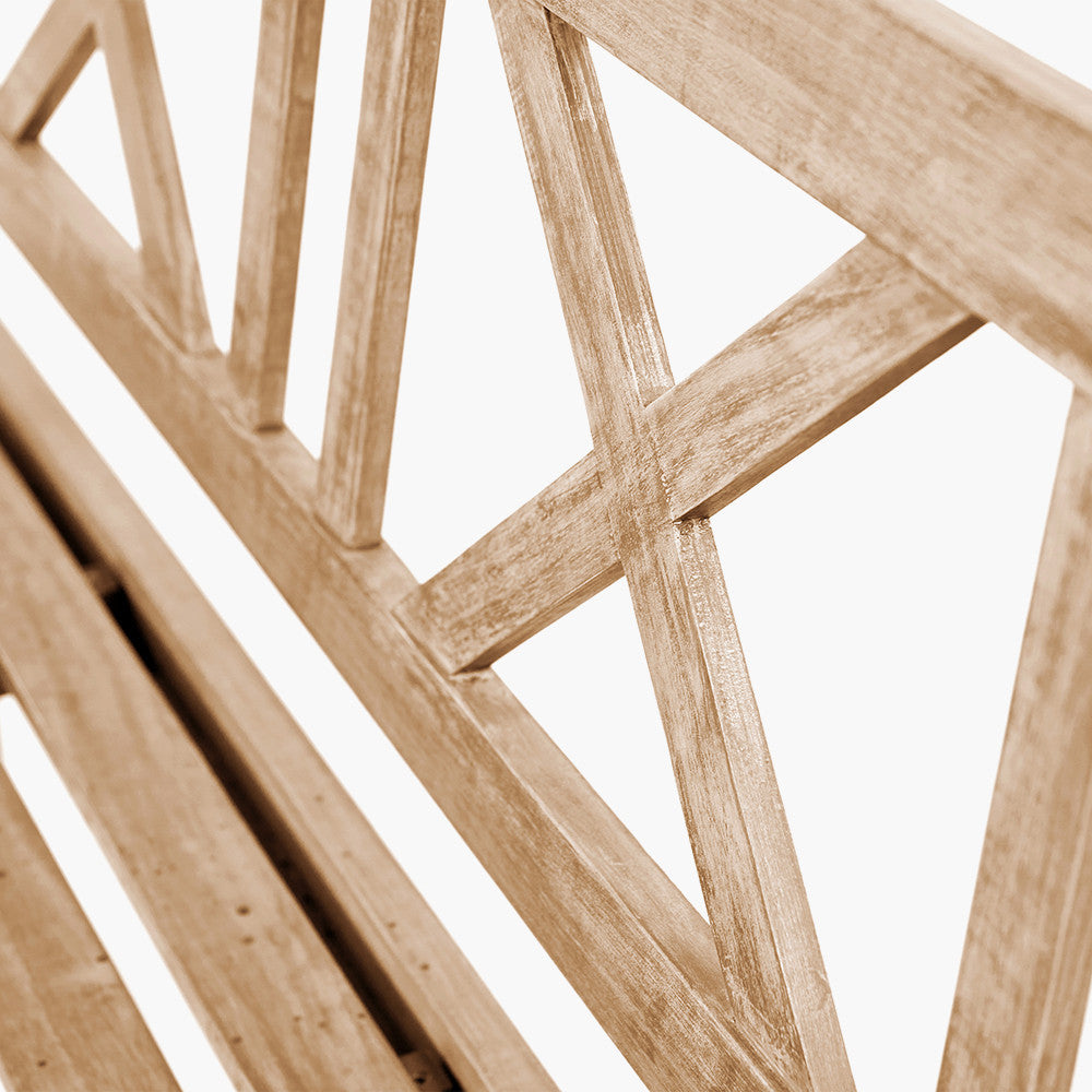 Cambridge Light Teak Outdoor 3 Seater Acacia Wood Bench