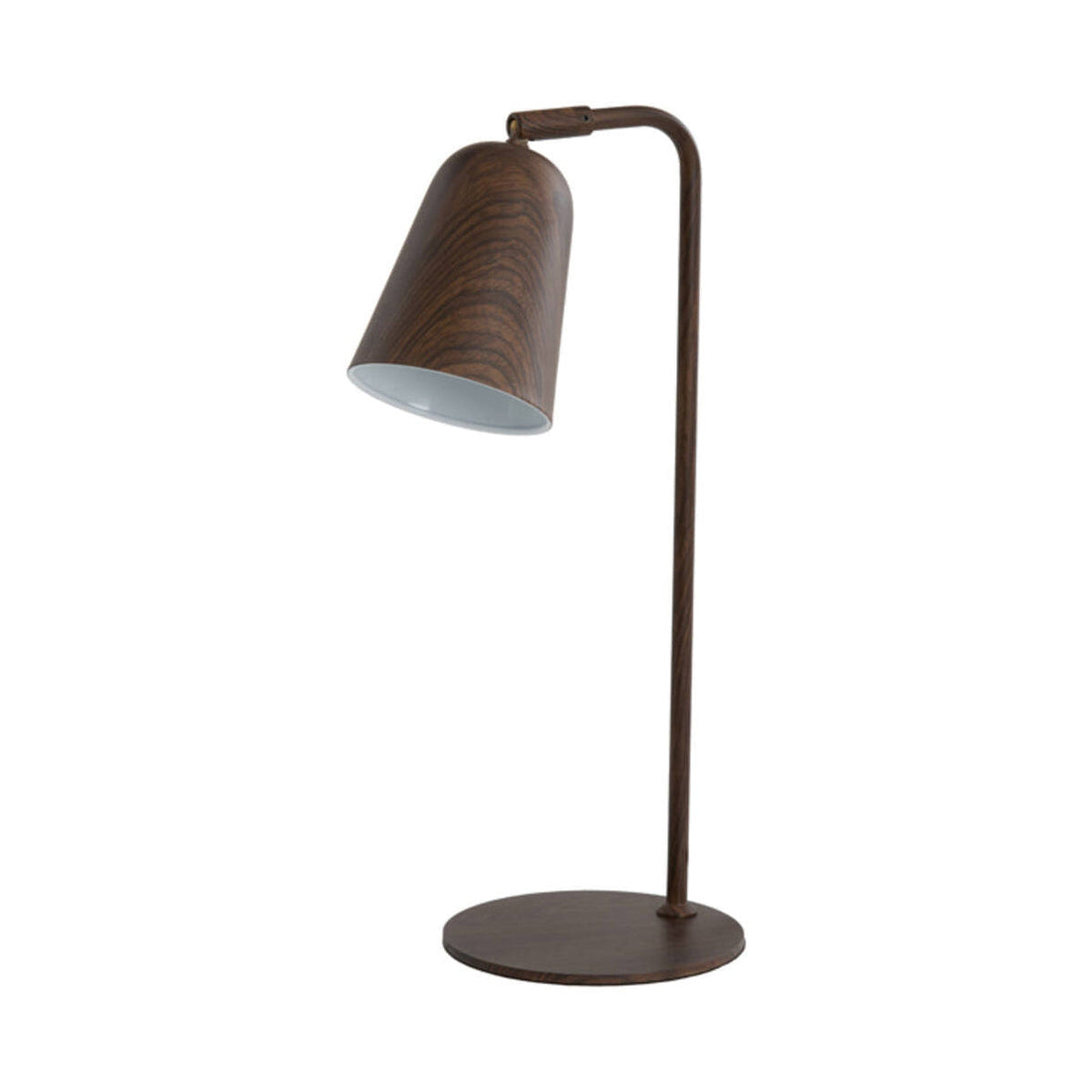 Salomo Dark Brown Wood Effect Table Lamp