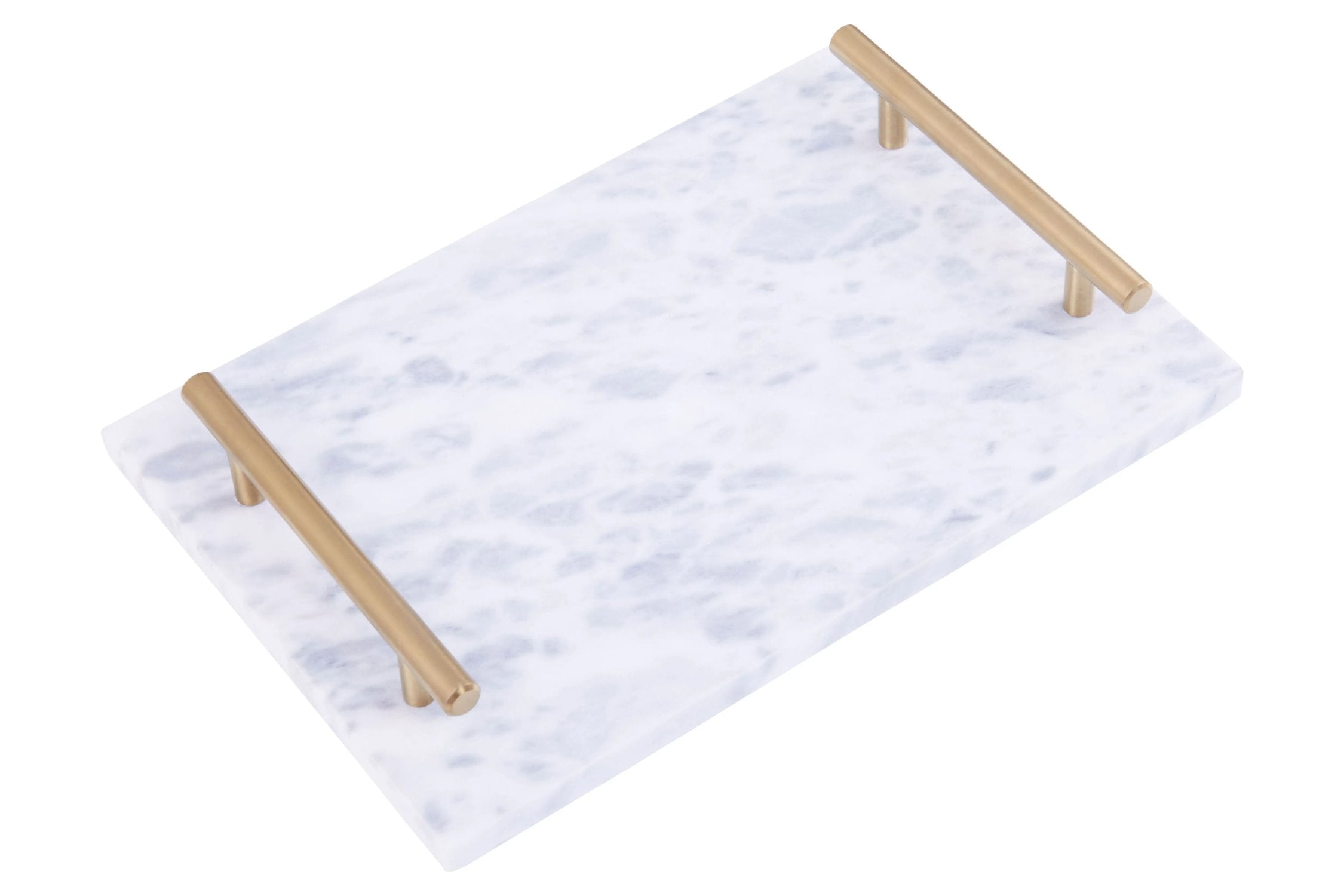 Belluno Grey Marble & Gold Handle Serving Board