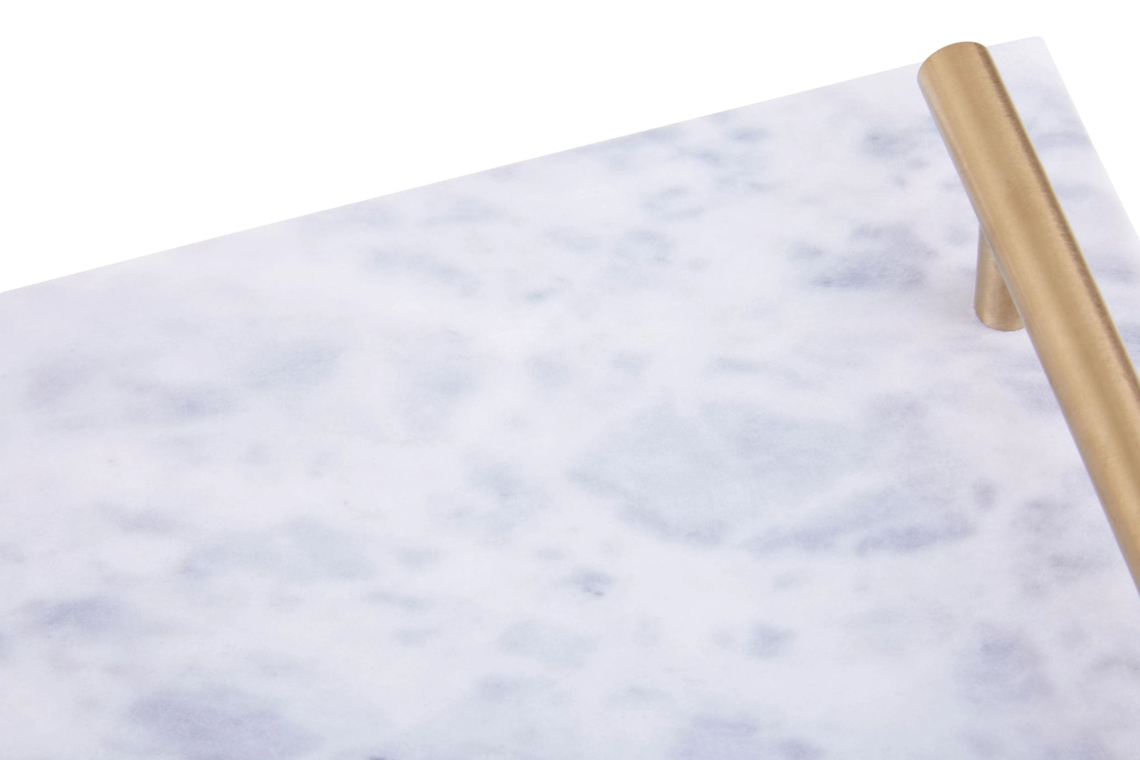 Belluno Grey Marble & Gold Handle Serving Board