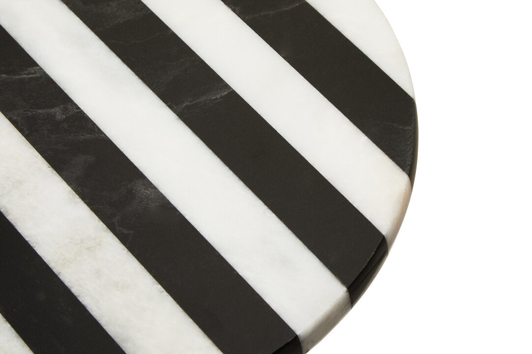 Marie Small Black & White Marble Round Cake Stand