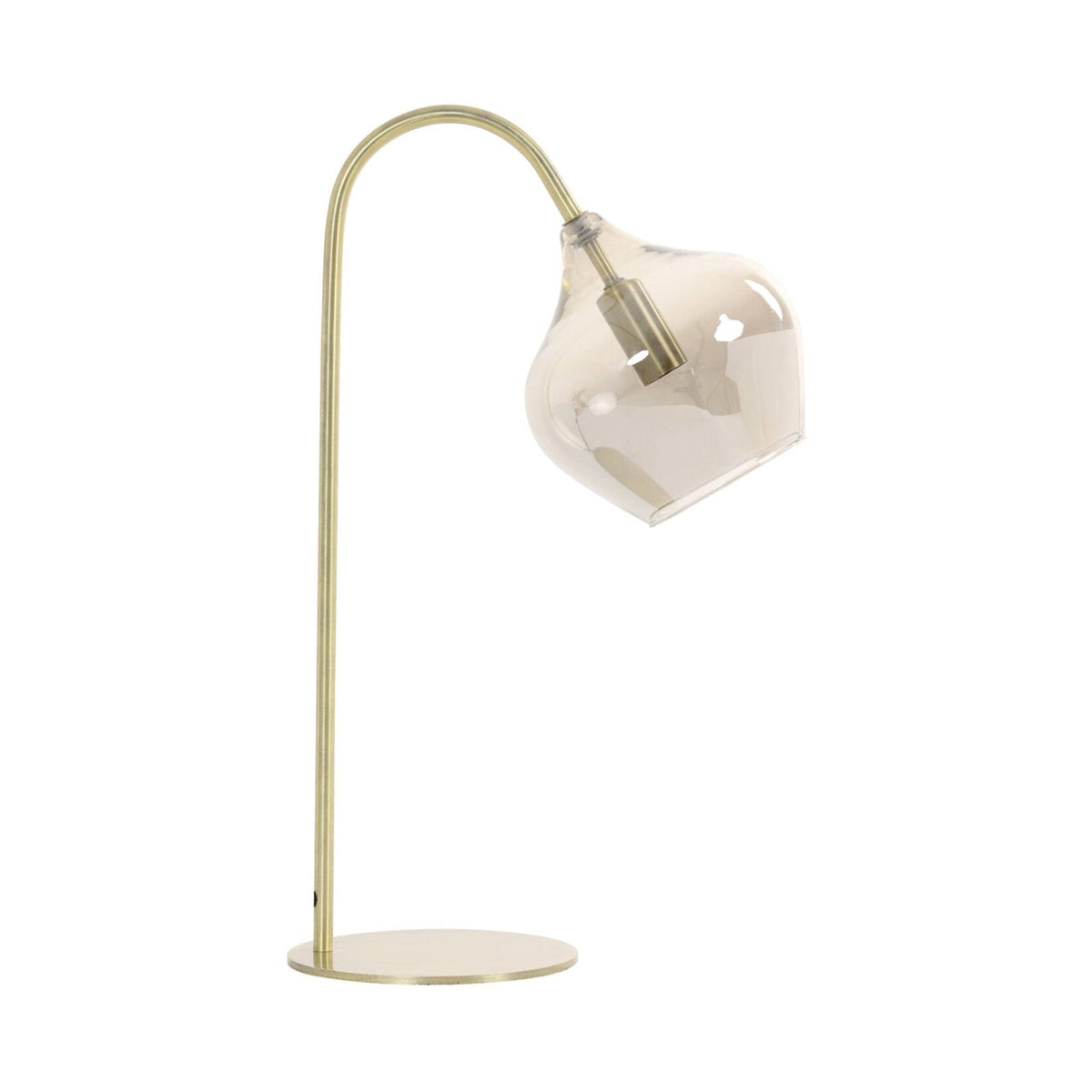 Rakel Antique Bronze & Smoked Glass Table Lamp