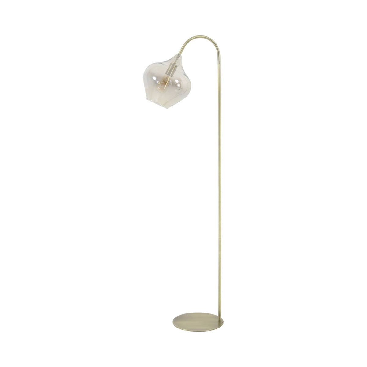 Rakel Antique Bronze & Smoked Glass Floor Lamp
