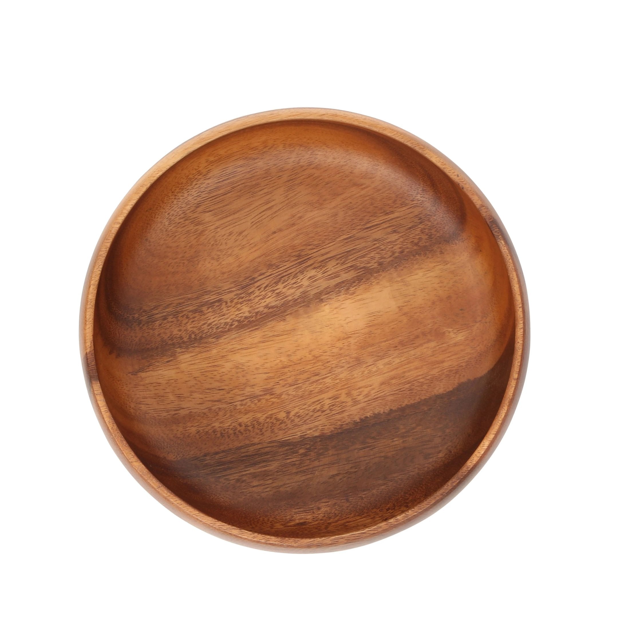 Arden Large Acacia Wood Round Salad Bowl