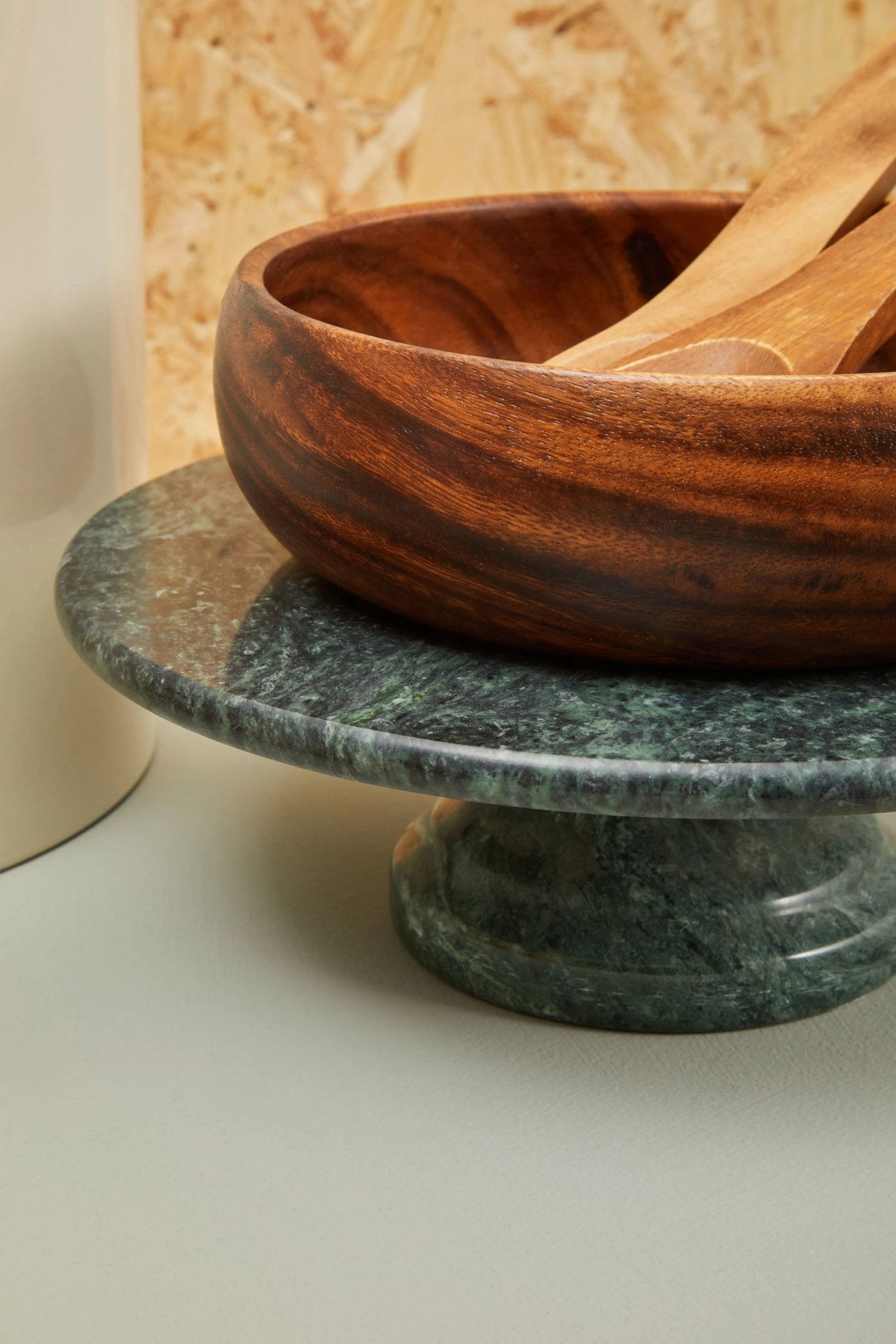 Arden Large Acacia Wood Round Salad Bowl