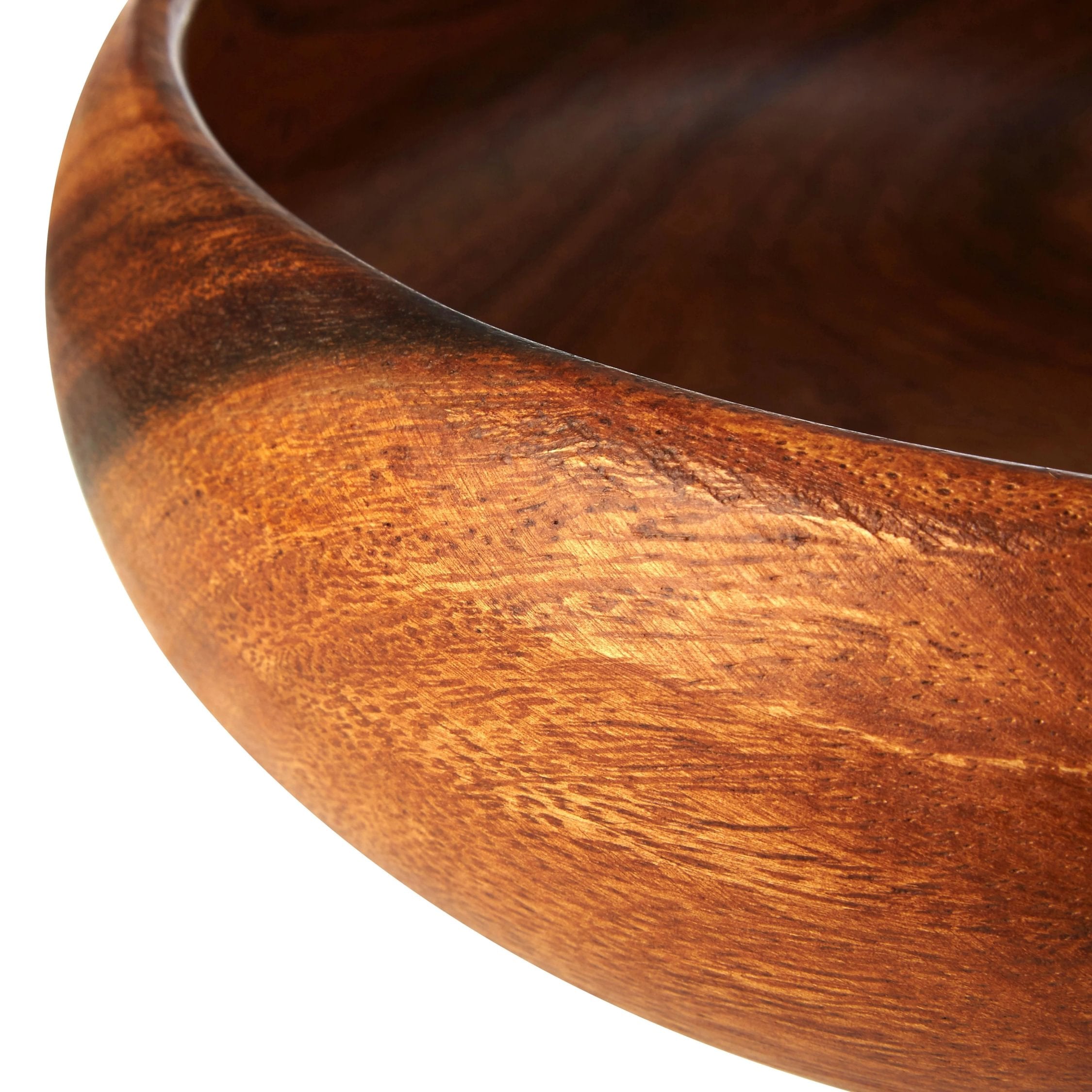 Arden Large Acacia Wood Round Salad Bowl