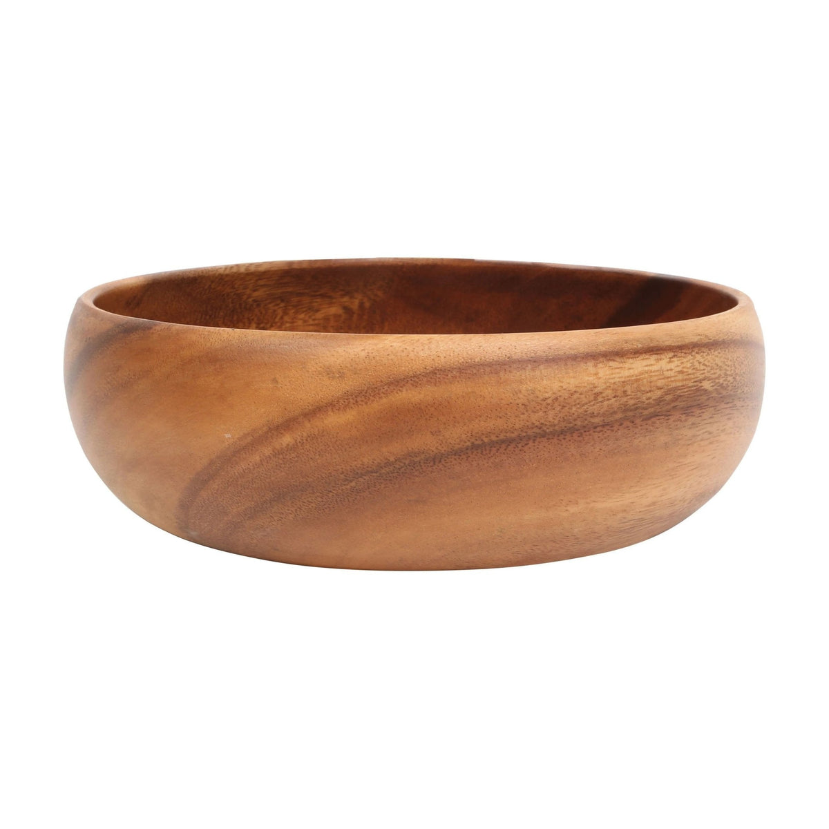 Arden Large Acacia Wood Round Salad Bowl