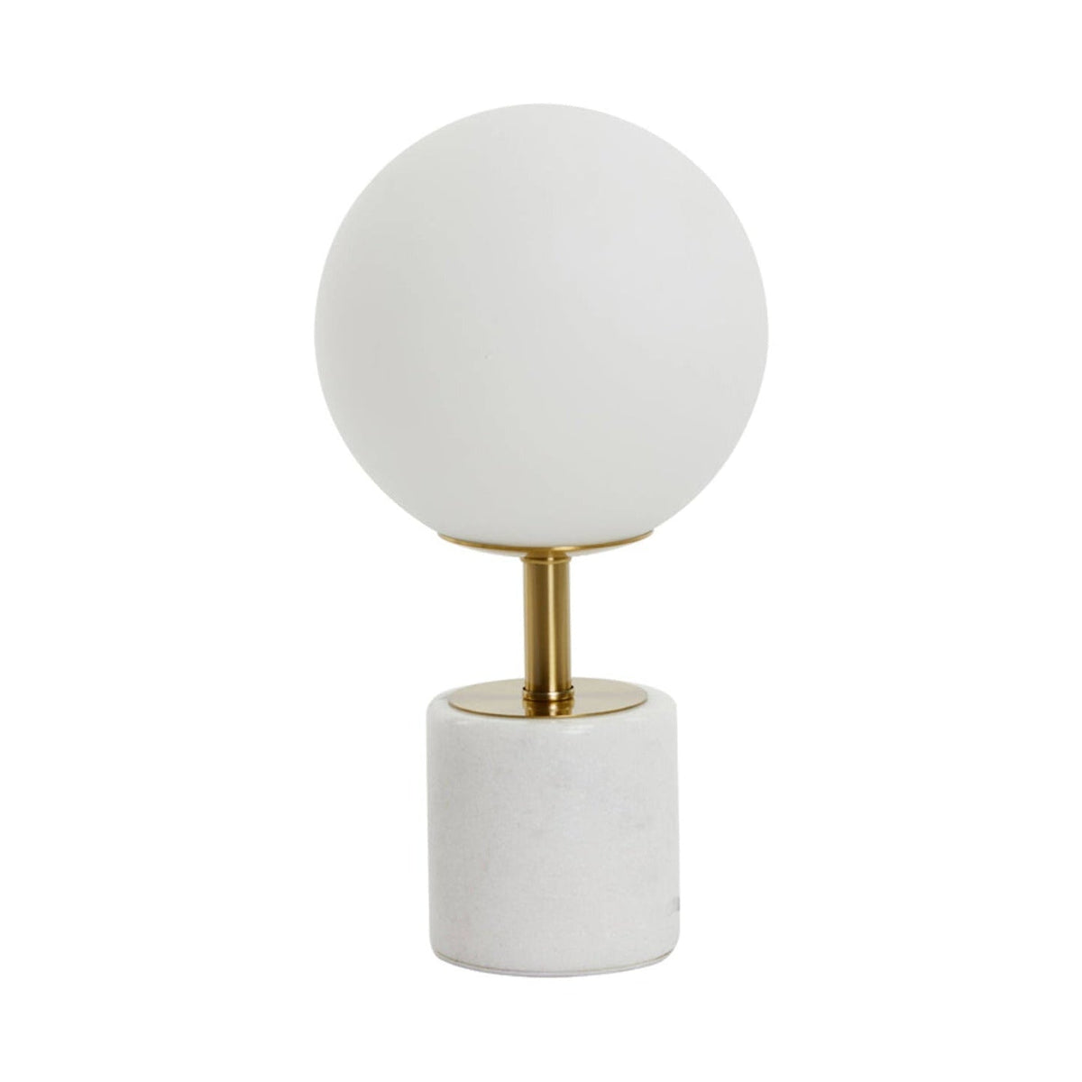 Medina Antique Bronze & Matt White Glass Table Lamp