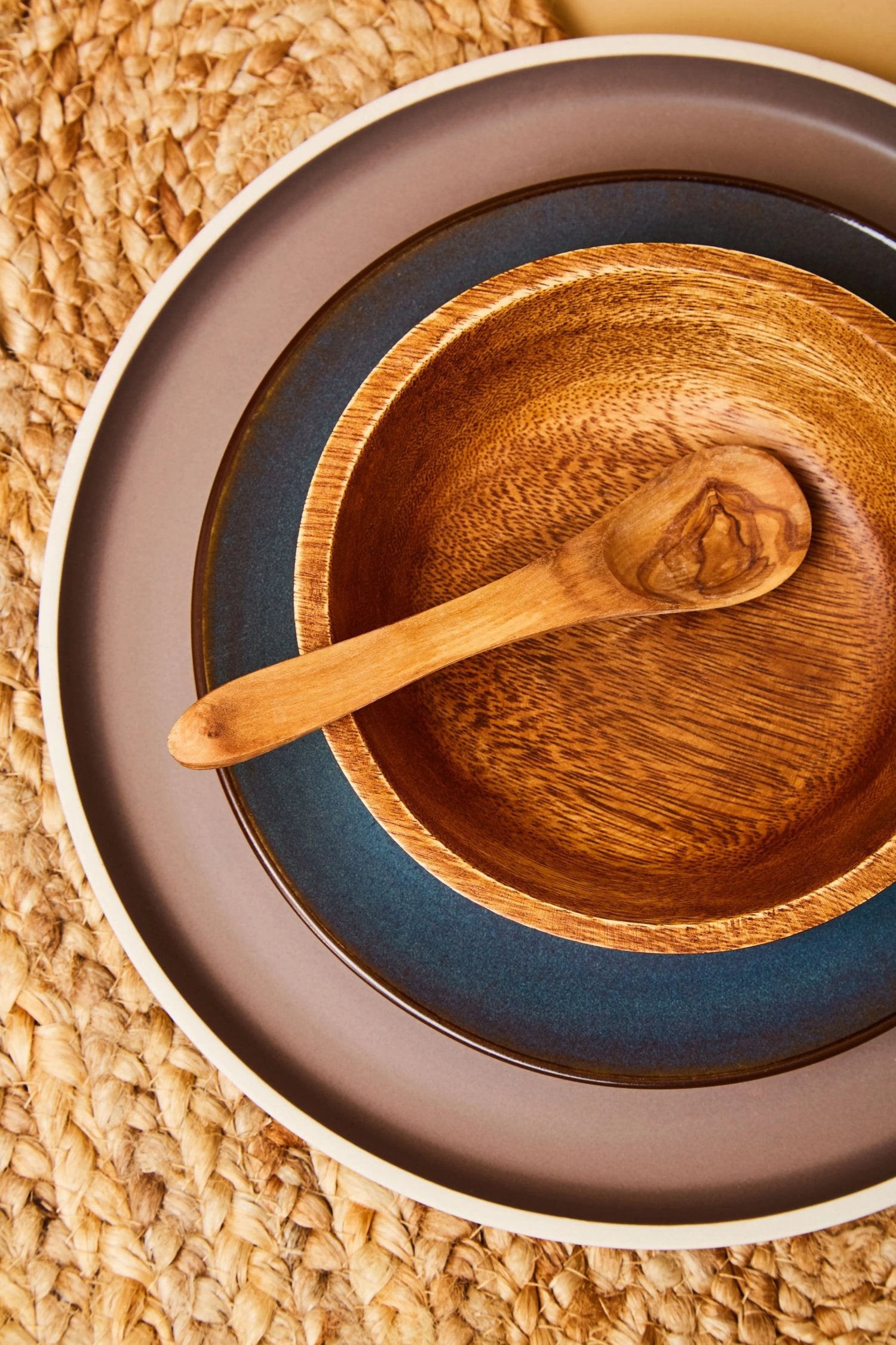 Arden Small Acacia Wood Round Bowl