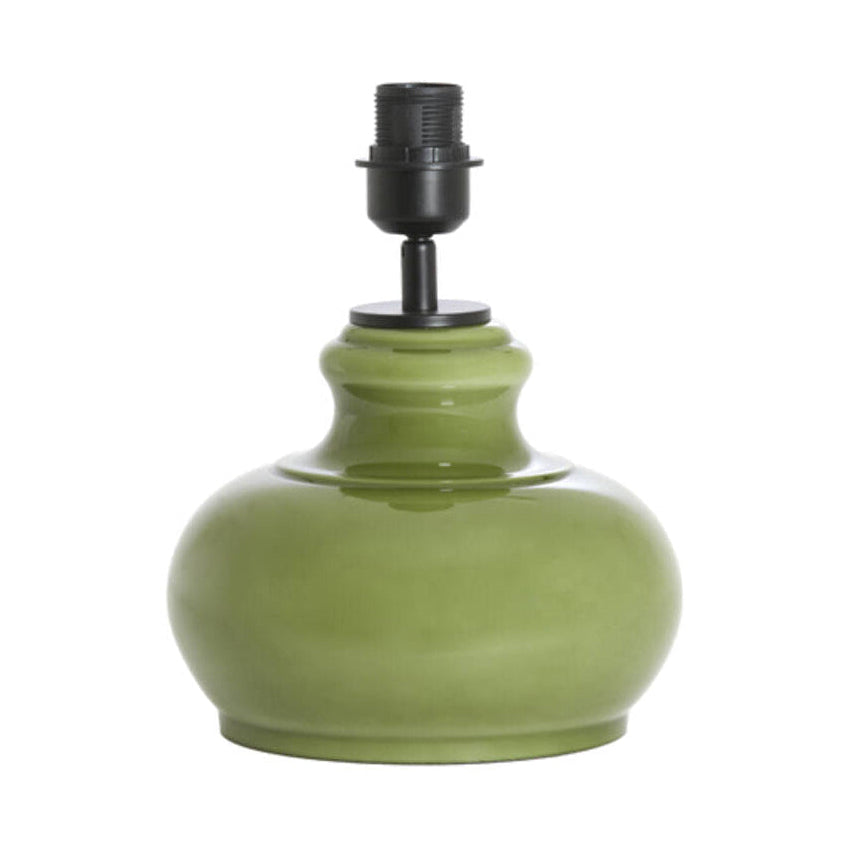 Verde Olive Green Glass Table Lamp Base 28.5cm