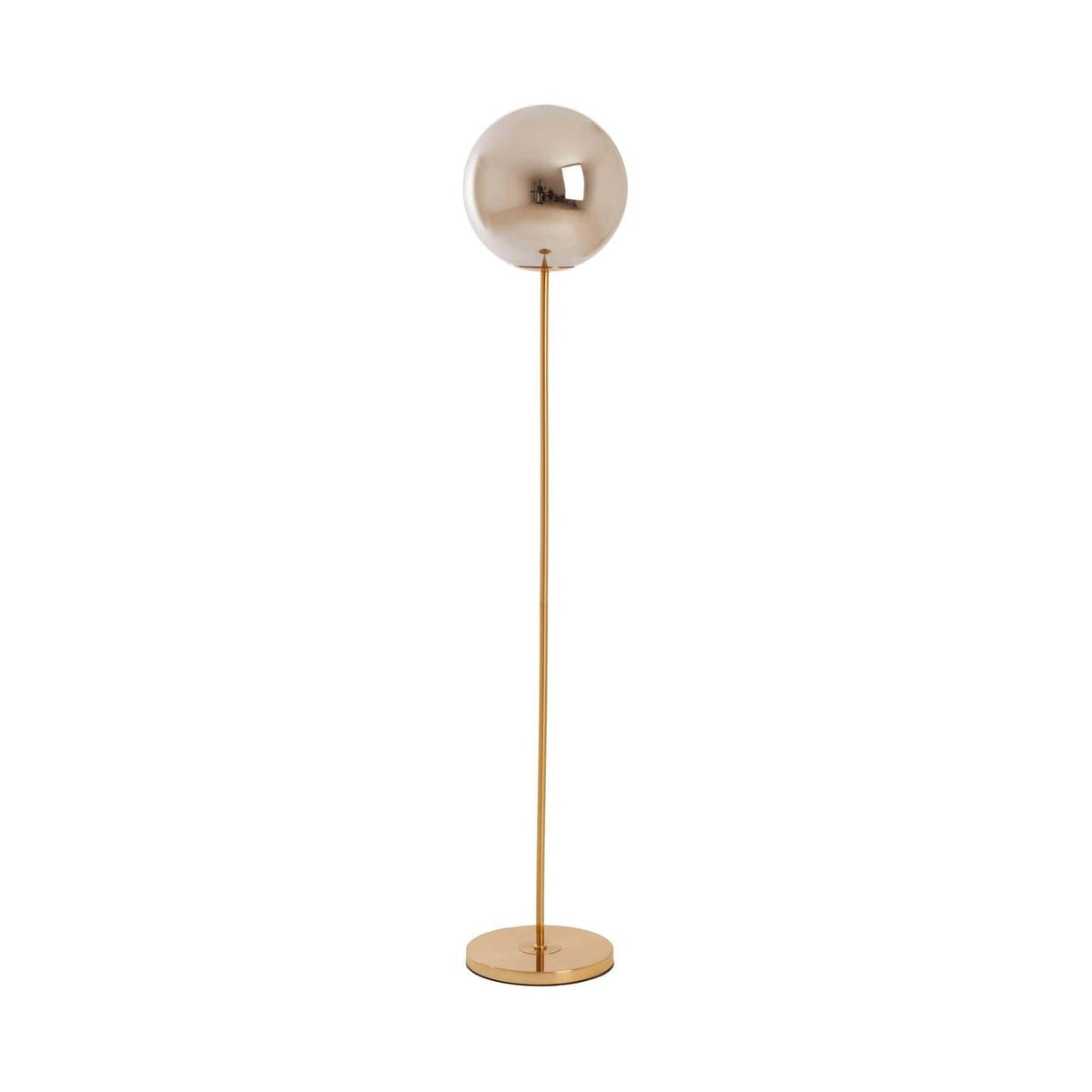 Medina Smoked Glass & Gold Floor Lamp