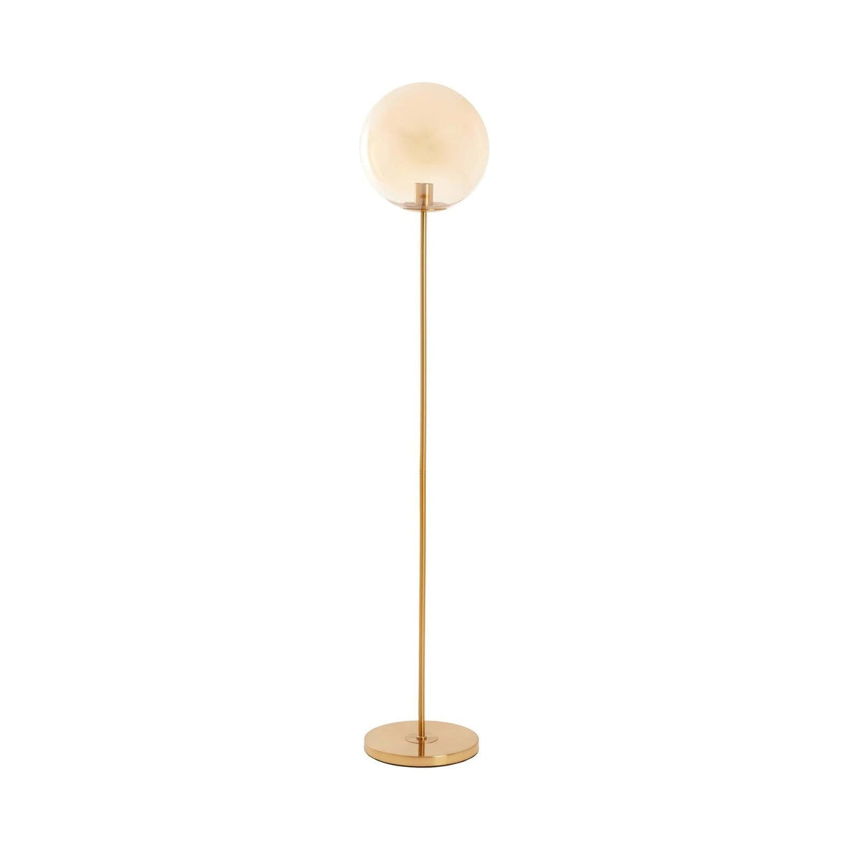 Medina Amber Glass & Gold Floor Lamp