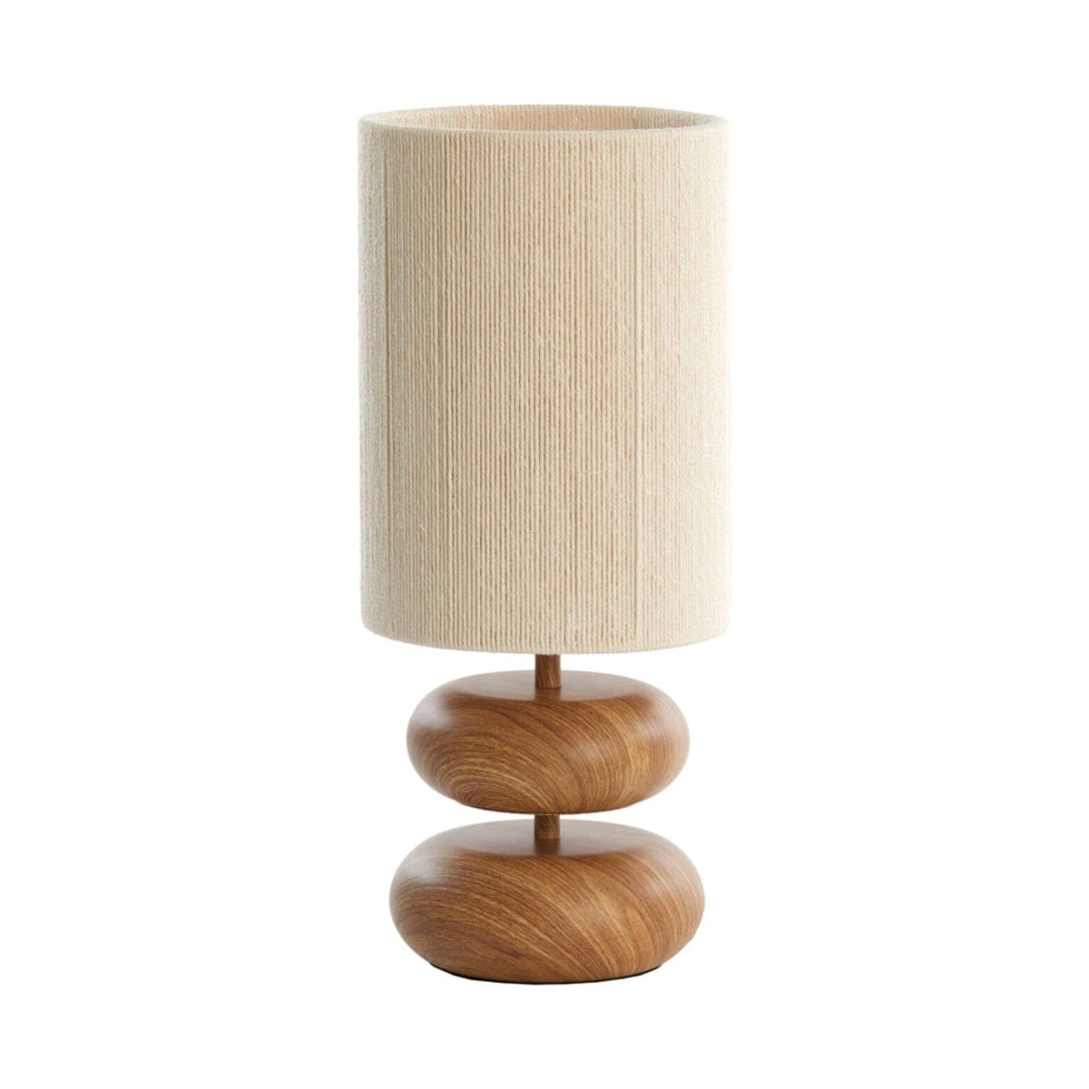 Danialo Natural Wood Effect & Cream Rope Table Lamp 50.5cm