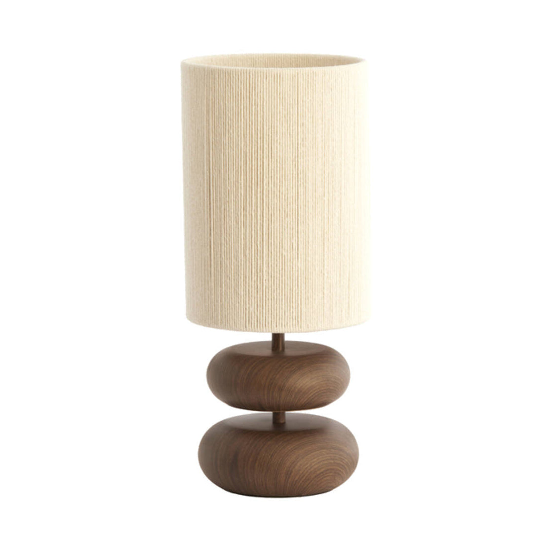 Danialo Dark Brown Wood Effect & Cream Rope Table Lamp 50.5cm