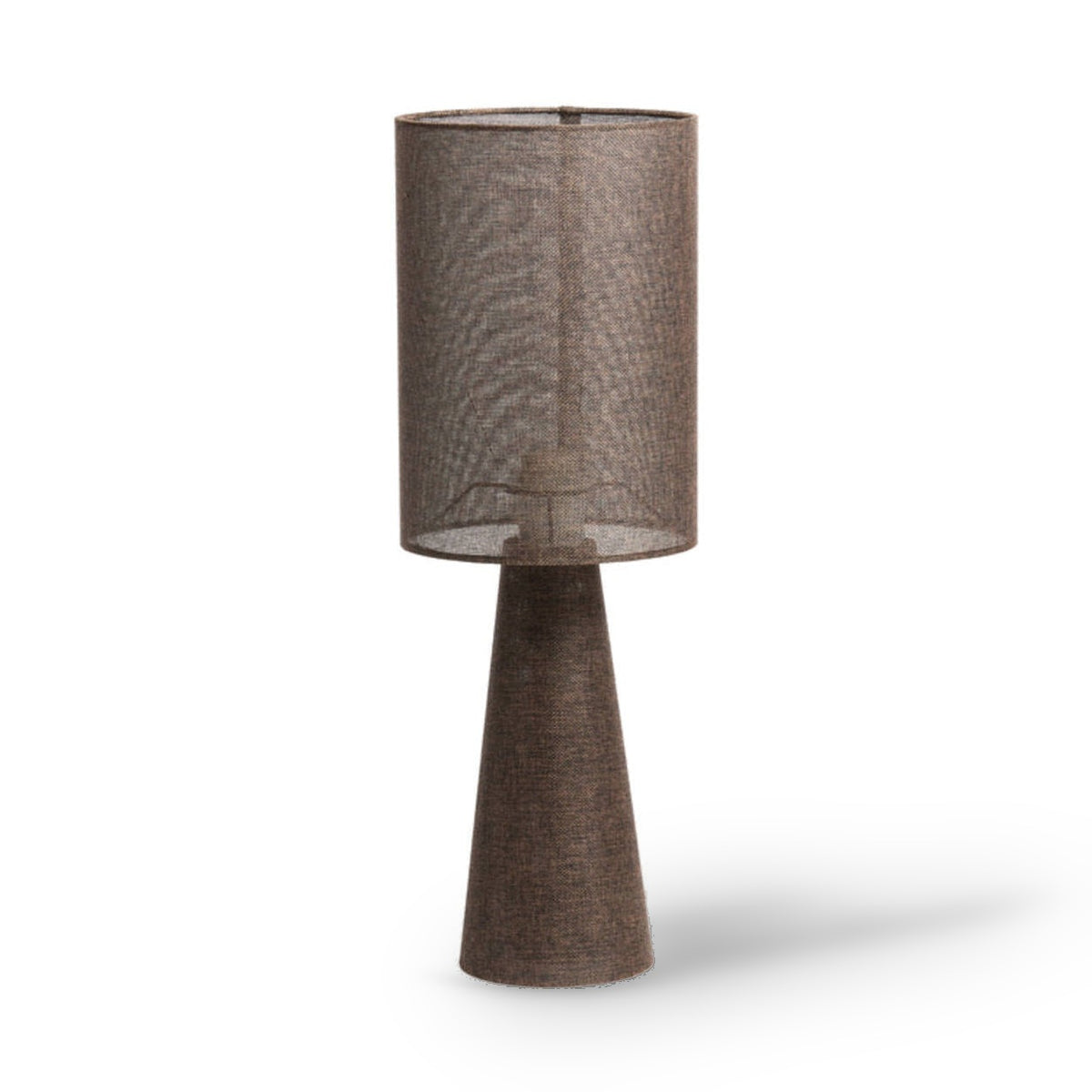 Micky Brown Linen Table Lamp