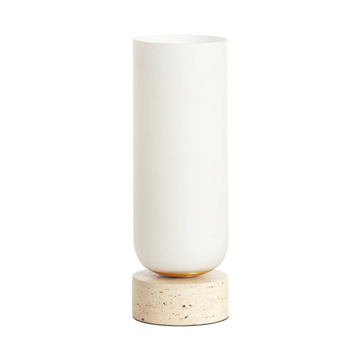 Rylano Milky Glass & Sand/Antique Bronze Table Lamp 35cm