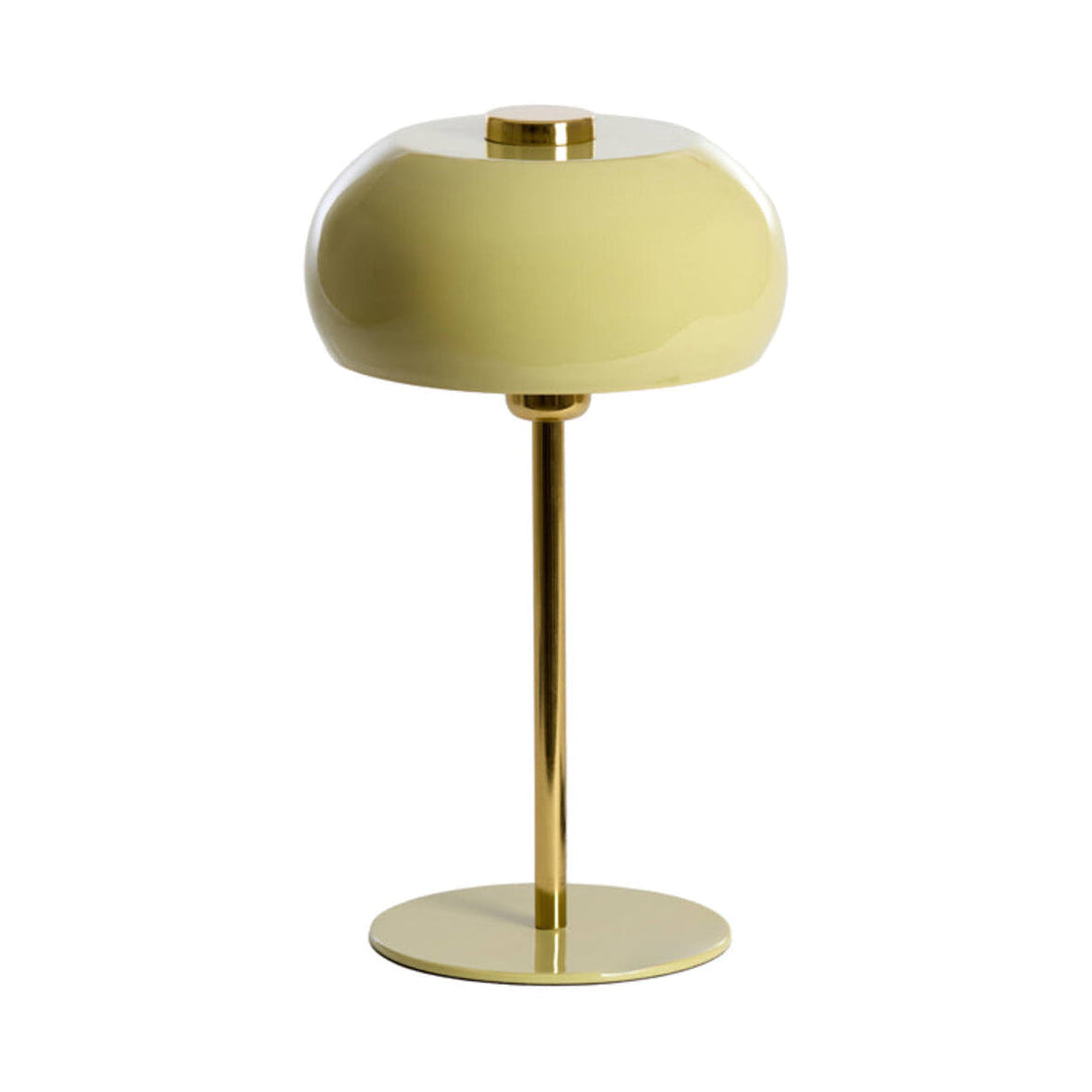 Surin Gloss Light Green & Gold Metal Dome Table Lamp