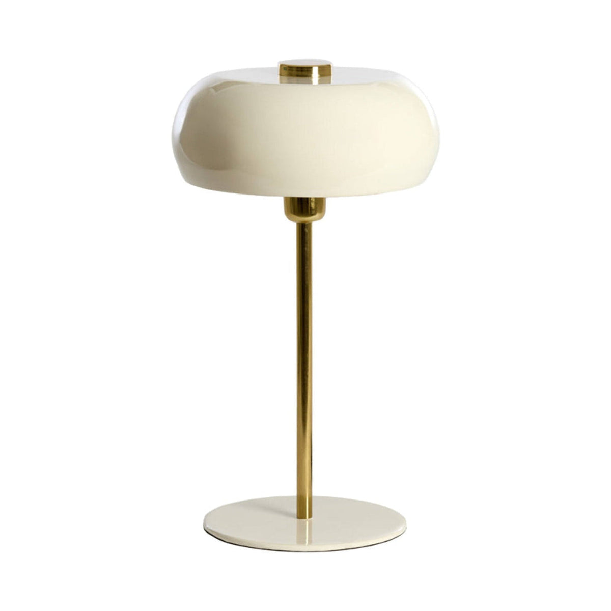 Surin Gloss Cream & Gold Metal Dome Table Lamp