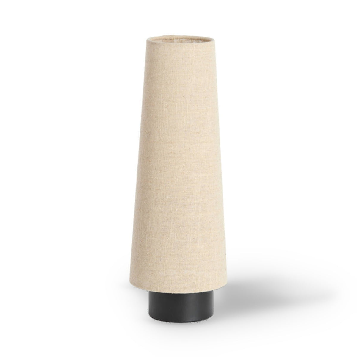 Howie Matt Black & Natural Metal Table Lamp 42cm