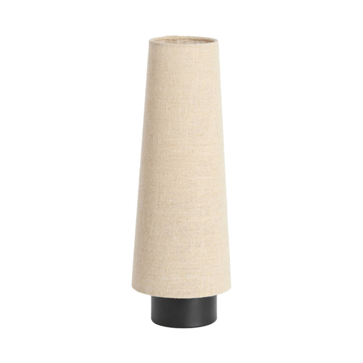 Howie Matt Black & Natural Metal Table Lamp 42cm