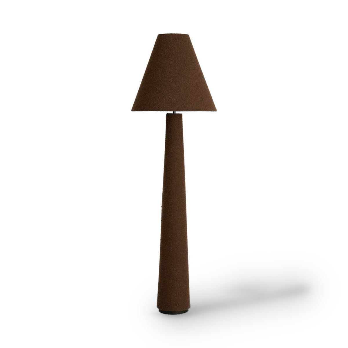 Devia Brown Bouclé Floor Lamp