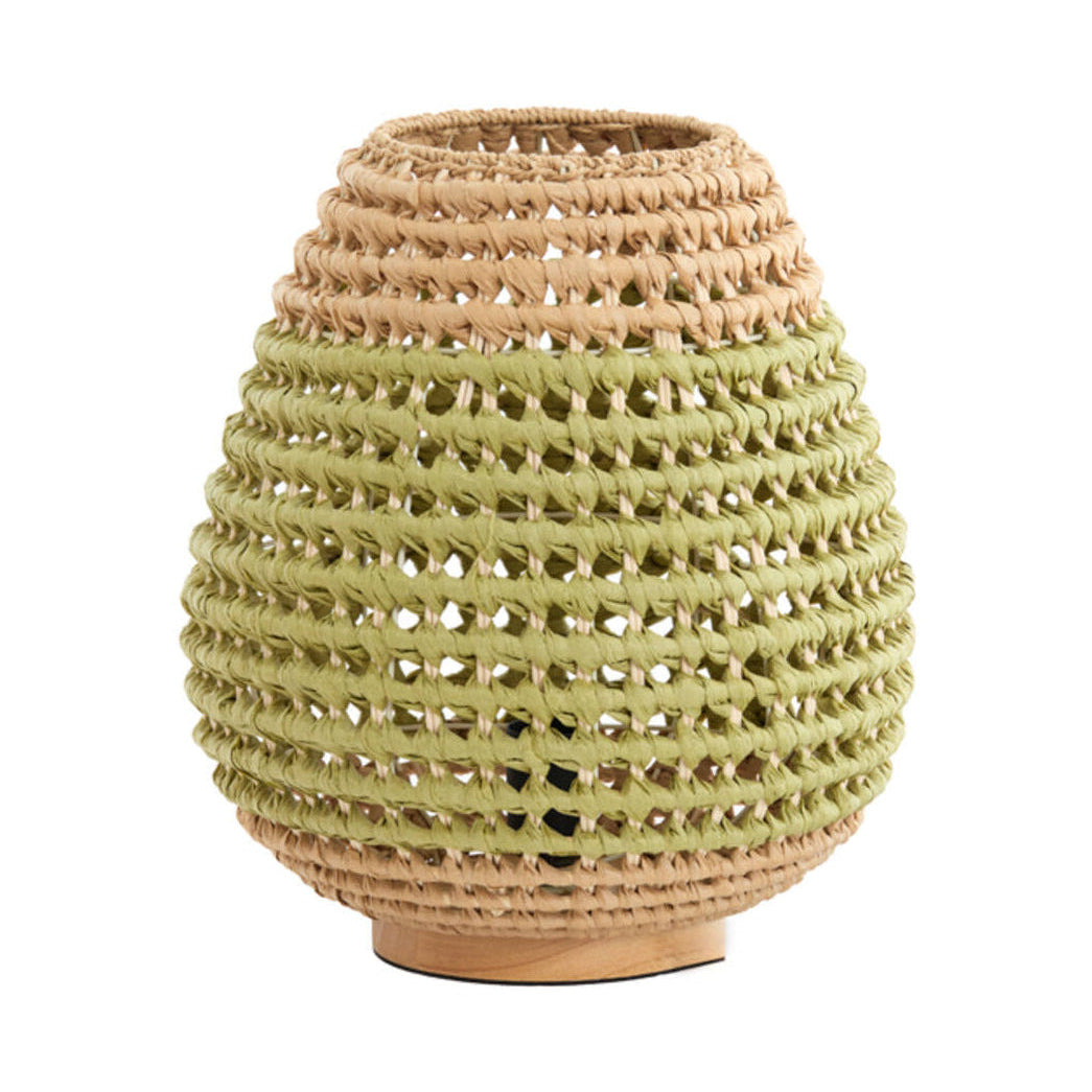 Kalipa Natural & Green Rattan Table Lamp