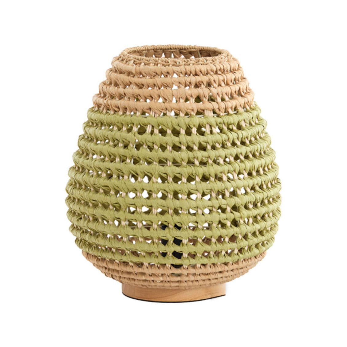 Kalipa Natural & Green Rattan Table Lamp