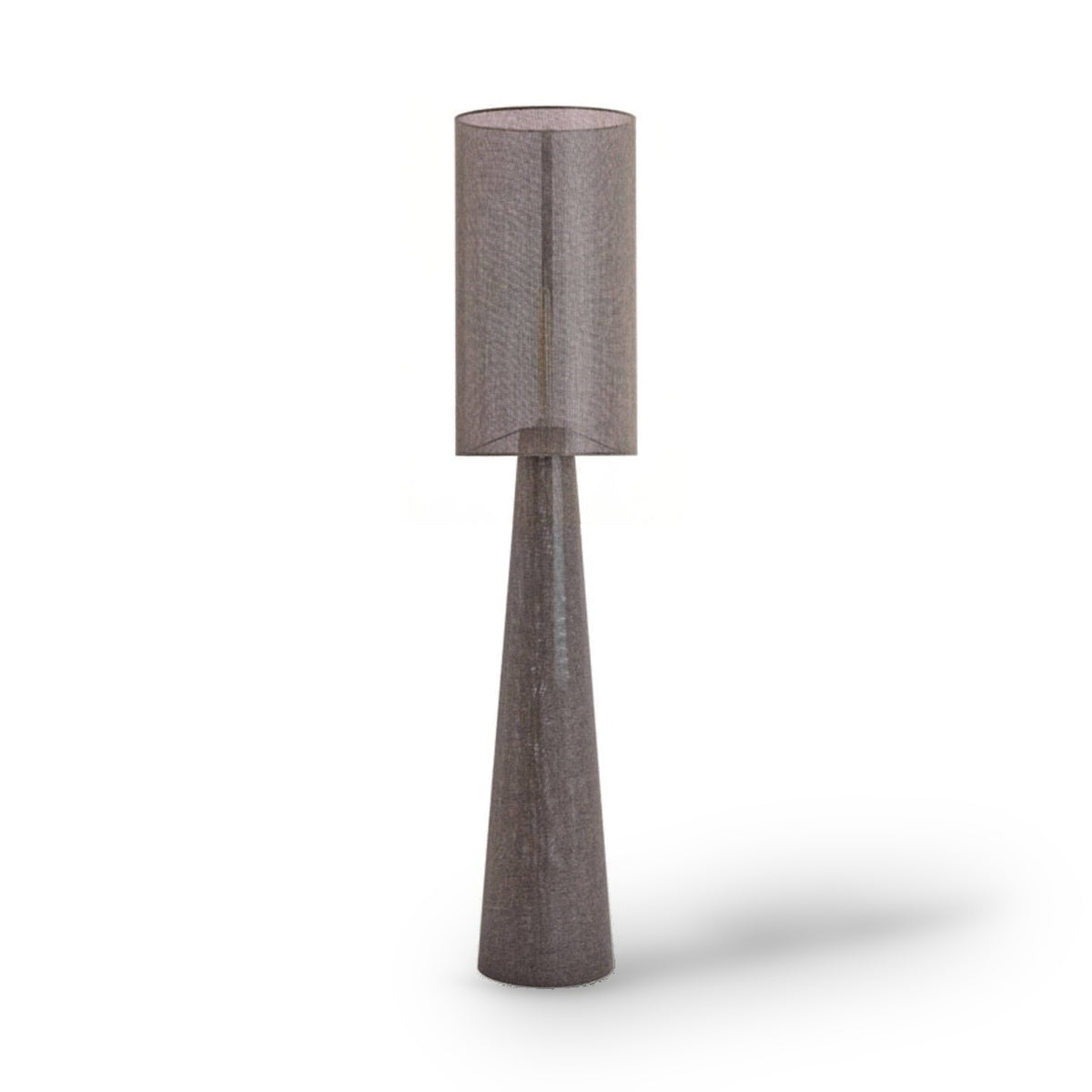 Micky Brown Linen Floor Lamp
