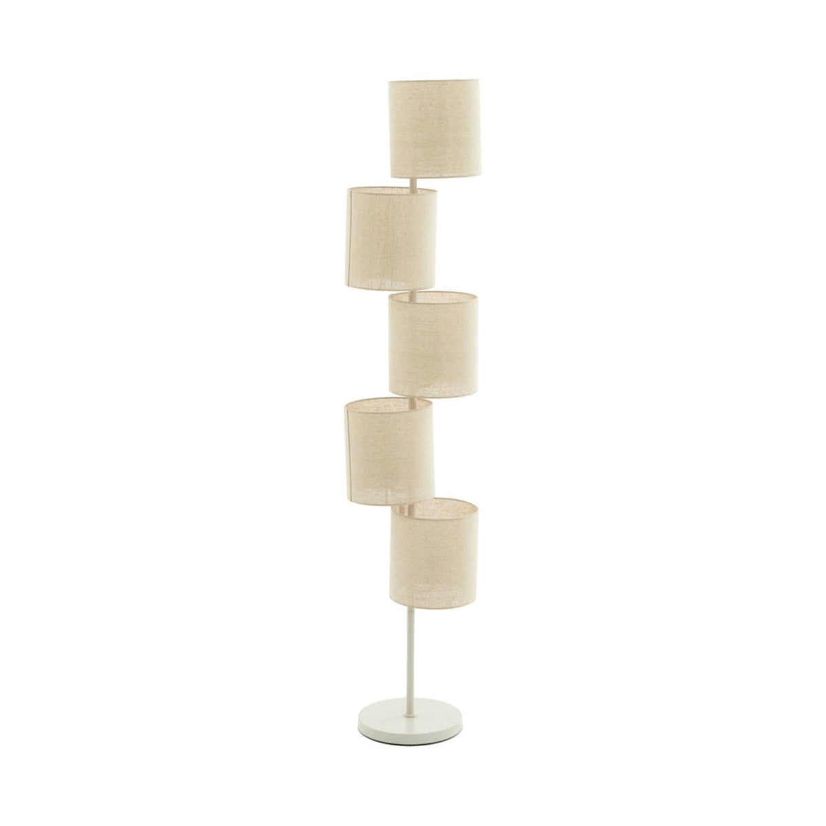Benigno Beige Metal 5 Light Floor Lamp