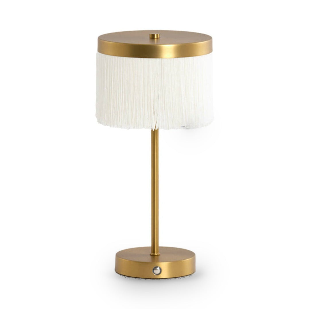 Diny Antique Bronze & Cream Metal LED Table Lamp