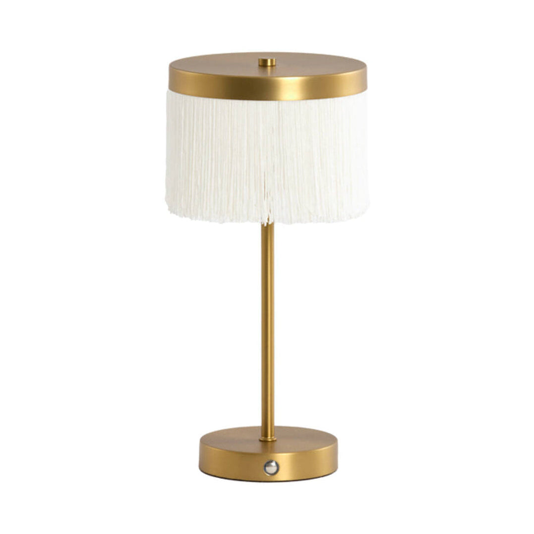 Diny Antique Bronze & Cream Metal LED Table Lamp