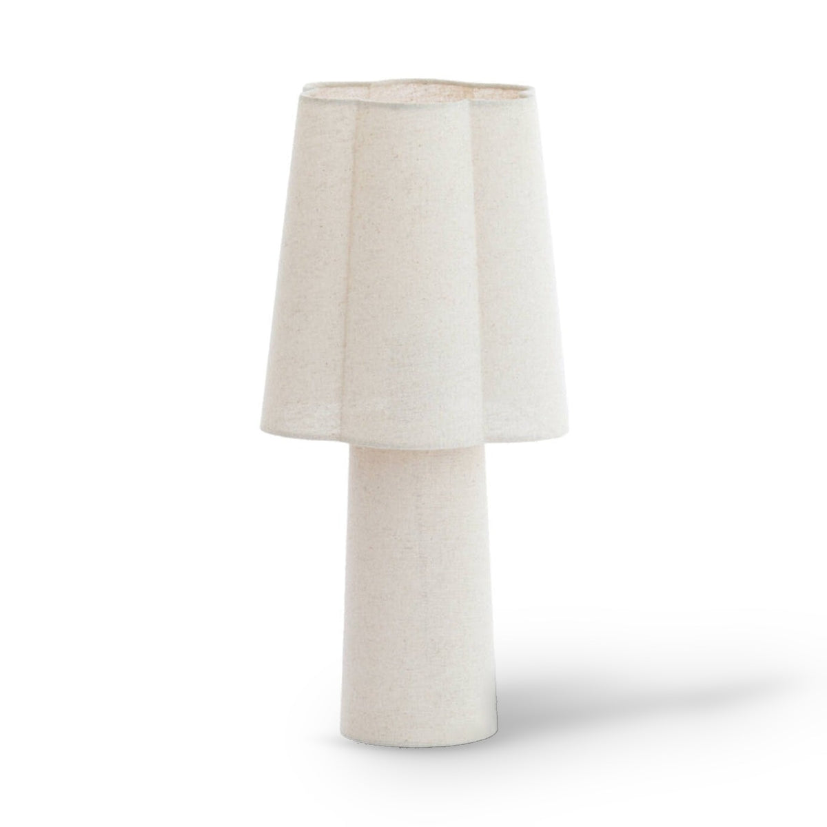 Musaby White Linen Table Lamp