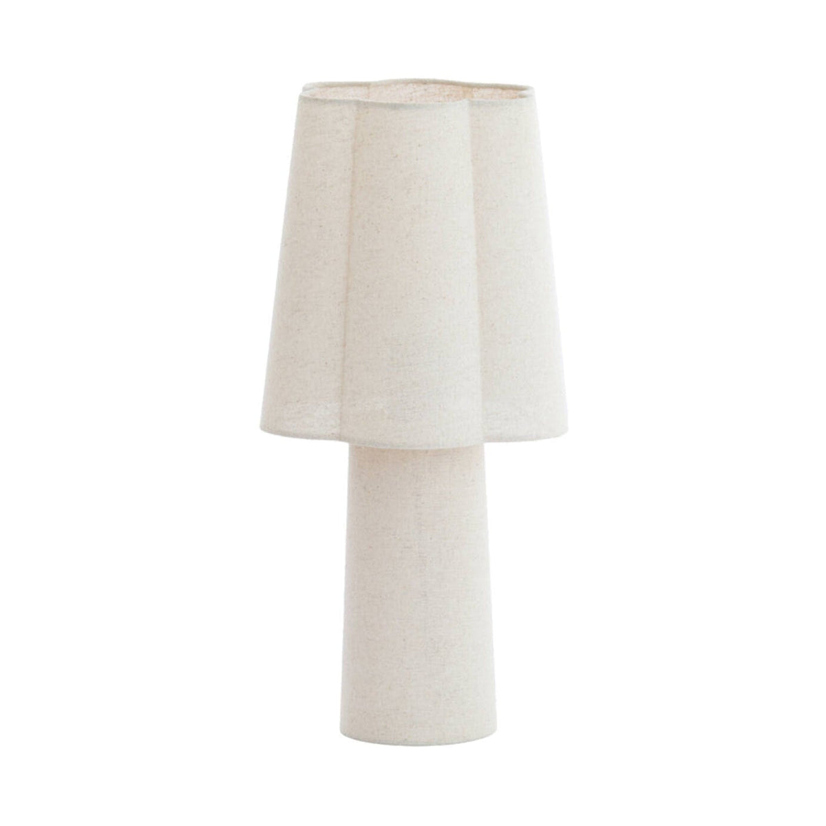 Musaby White Linen Table Lamp