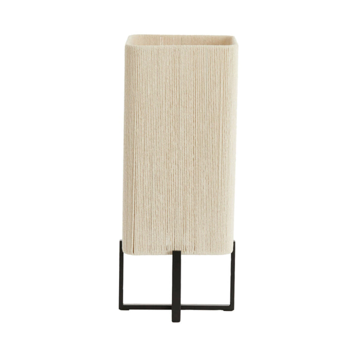 Wyn Matt Black & Cream Rope Table Lamp 50.5cm