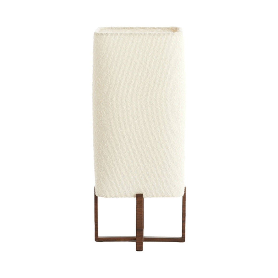 Wyn Dark Brown Wood Effect & Cream Bouclé Table Lamp 50.5cm