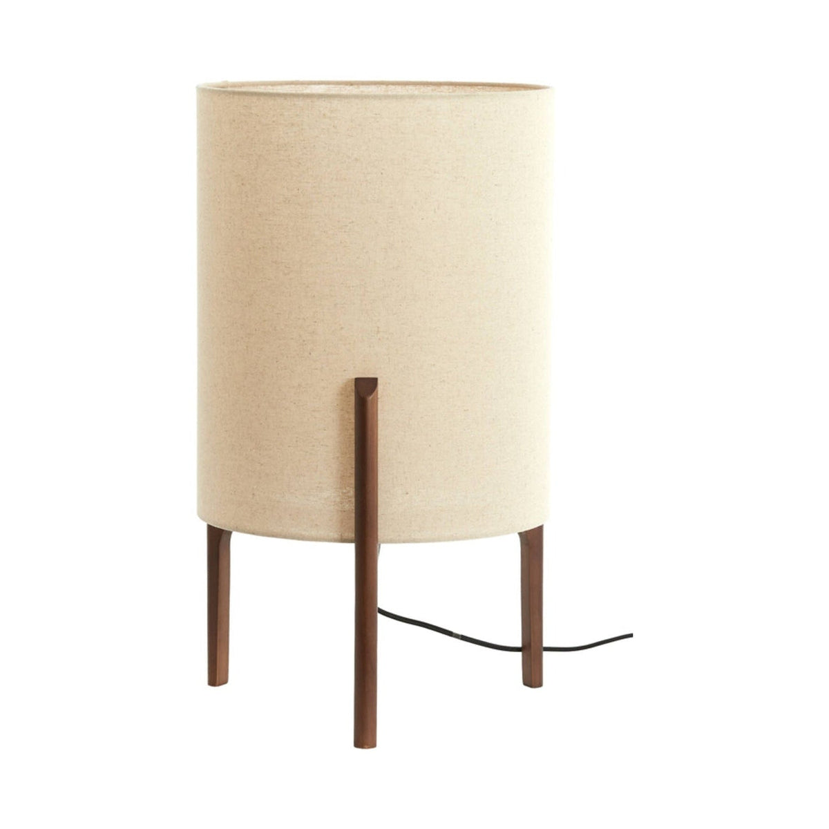 Litto Dark Brown & Natural Linen Table Lamp 58cm